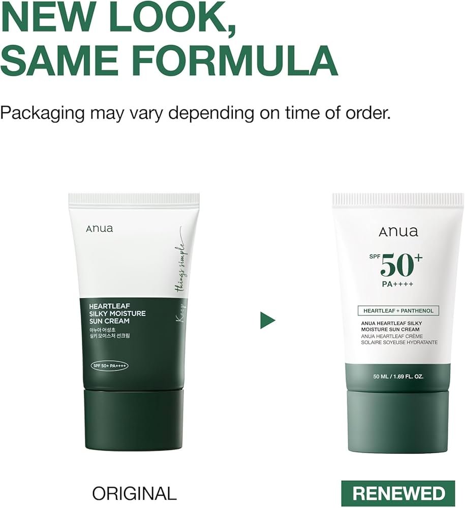 ANUA HEARTLEAF SILKY MOISTURE SUN CREAM